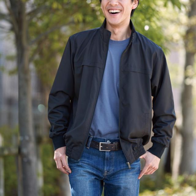 ジャケット メンズ 春秋 カジュアル 撥水加工 ライン 大きいサイズ ライト ジャンパー アウター ジャケット ウィンドブレーカー 撥水加工 リブ袖