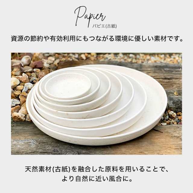 プランター 受け皿 受皿 水受け皿 水受け 鉢皿 丸型 プラスチック 7号 アンティーク おしゃれ Gardens パピエ エコプレート丸型 7号 ガの通販はau Pay マーケット ココチのくらし雑貨店