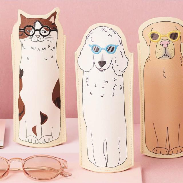 メガネケース 眼鏡ケース 猫グッズ 雑貨 イラスト 猫 ねこ ネコ 犬