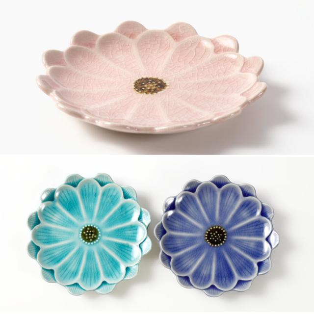 紅葉と花のデザイン小皿セット 紅葉と花のデザイン小皿セット