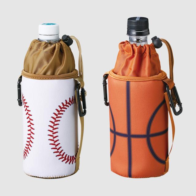 ペットボトルホルダー 保冷 ショルダー 600ml 野球 サッカー