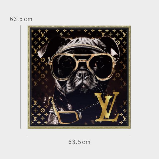 輸入雑貨 特殊強化ガラスアート 『GUCCI』 ミラーアート 60×40cm