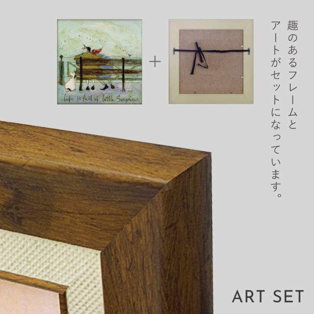 サムトフト 絵画 絵 アート 40.5×40.5cm 【リトルサプライズ】サム トフト Sam Toft アートパネル アートフレーム 北欧 壁掛け モダン 玄関 インテリア ゲル加工 日本製 インテリアパネル ウォールアート フレーム付き_6
