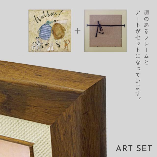 サムトフト 絵画 絵 アート 40.5×40.5cm 【おさんぽ！】サム トフト Sam Toft アートパネル アートフレーム 北欧 壁掛け モダン 玄関 インテリア ゲル加工 日本製 インテリアパネル ウォールアート フレーム付き_6