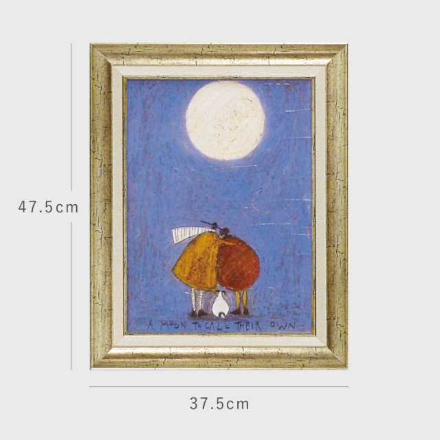サムトフト 絵画 絵 47.5×37.5cm 【月夜のふたり】 アートパネル