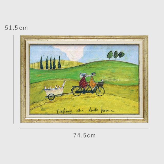 サムトフト 絵画 絵 74.5×51.5cm 【アヒル送迎サービス】 アートパネル
