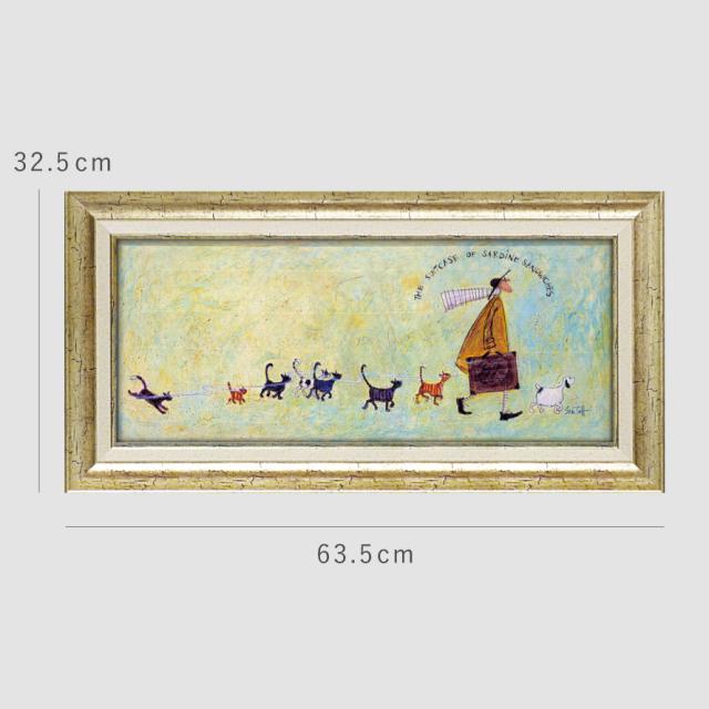サムトフト 絵画 アートフレーム 63.5×32.5cm 【いわしサンド スーツ