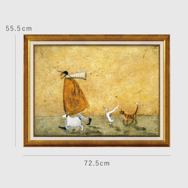 絵 絵画☆サムトフト アートフレーム「海の家から海が見える」☆ 動物