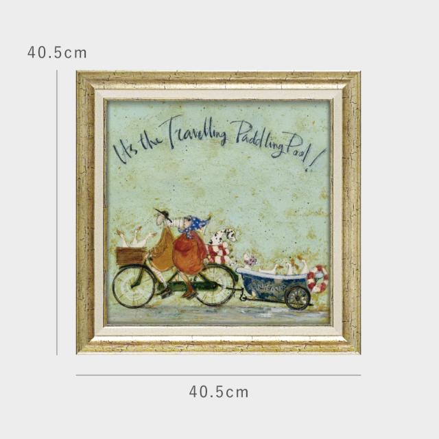サムトフト 絵画 絵 アート 40.5×40.5cm 【旅するプール】サム トフト Sam Toft アートパネル アートフレーム 北欧 壁掛け モダン 玄関 インテリア ゲル加工 日本製 インテリアパネル ウォールアート フレーム付き_7