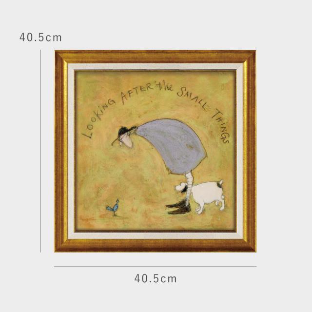 サムトフト 絵画 絵 アート 40.5×40.5cm 【小さなことからコツコツと】サム トフト Sam Toft アートパネル アートフレーム 北欧 壁掛け モダン 玄関 インテリア ゲル加工 日本製 インテリアパネル ウォールアート フレーム付き_7