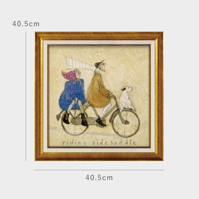 サムトフト 絵画 絵 アート 40.5×40.5cm 【サイドサドル】サム トフト Sam Toft アートパネル アートフレーム 北欧 壁掛け モダン 玄関 インテリア ゲル加工 日本製 インテリアパネル ウォールアート フレーム付き_7