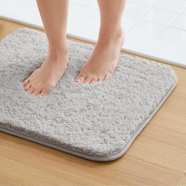 バスマット 45×55cm 吸水 速乾 洗える ふわふわ ふかふか 滑り止め
