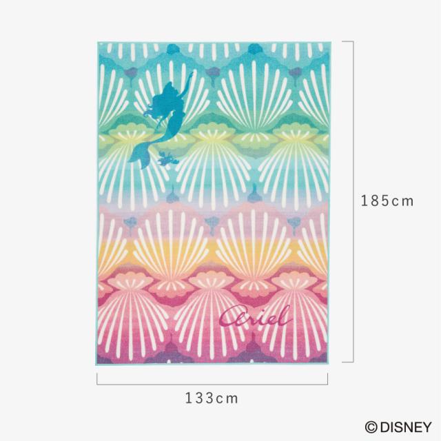 新品　ディズニー　アリエル　シルエット ヨガ　ラグ　Web限定　完売品 ディズニー ラグ 133×185cm リトルマーメイド アリエル