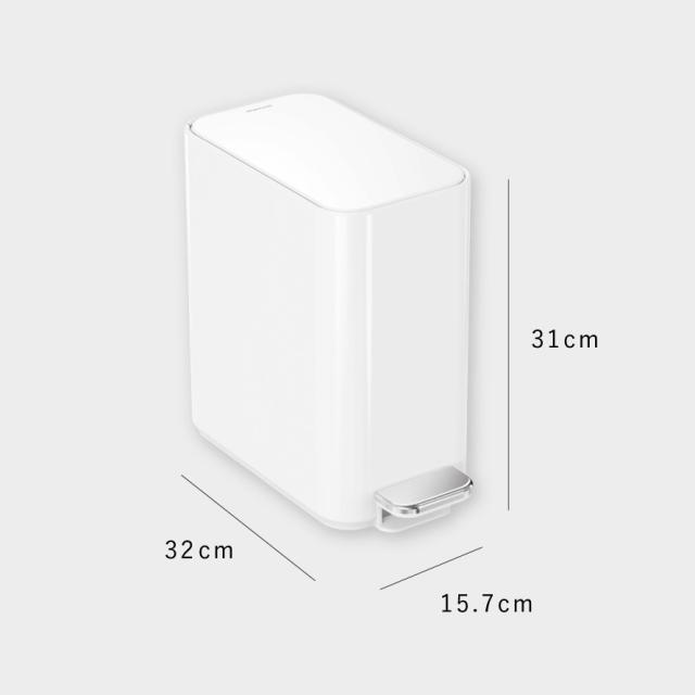 simplehuman シンプルヒューマン 【正規代理店・1年保証付】ゴミ箱 小さい 蓋付き ペダル式 5リットル ステンレス おしゃれ スタイリッシュ シンプルヒューマン スリムステップダストボックス 5L ホワイト CW2102 メーカー直送_7
