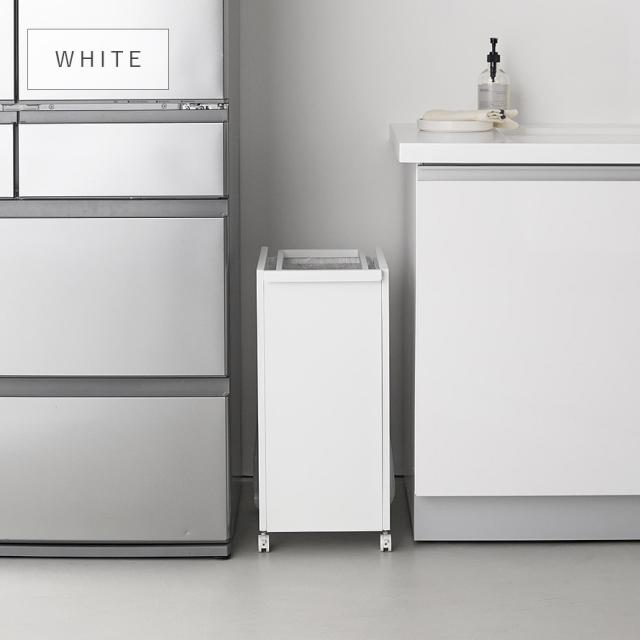 スリム目隠しダストワゴン タワー 45L 山崎実業 tower ゴミ箱 キッチン 45l ワゴン 分別 キャスター おしゃれ モノトーン ホワイト ブラック 10641 10642 メーカー直送_8
