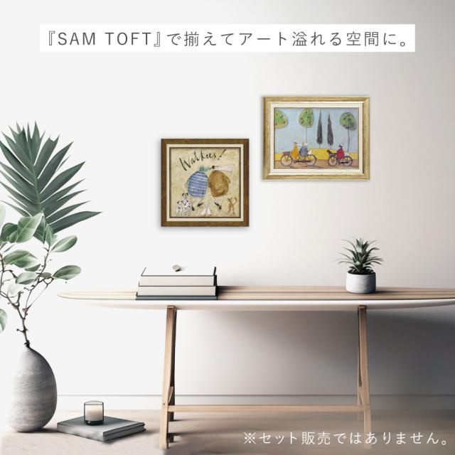 サムトフト 絵画 絵 アート 40.5×40.5cm 【おさんぽ！】サム トフト Sam Toft アートパネル アートフレーム 北欧 壁掛け モダン 玄関 インテリア ゲル加工 日本製 インテリアパネル ウォールアート フレーム付き_8