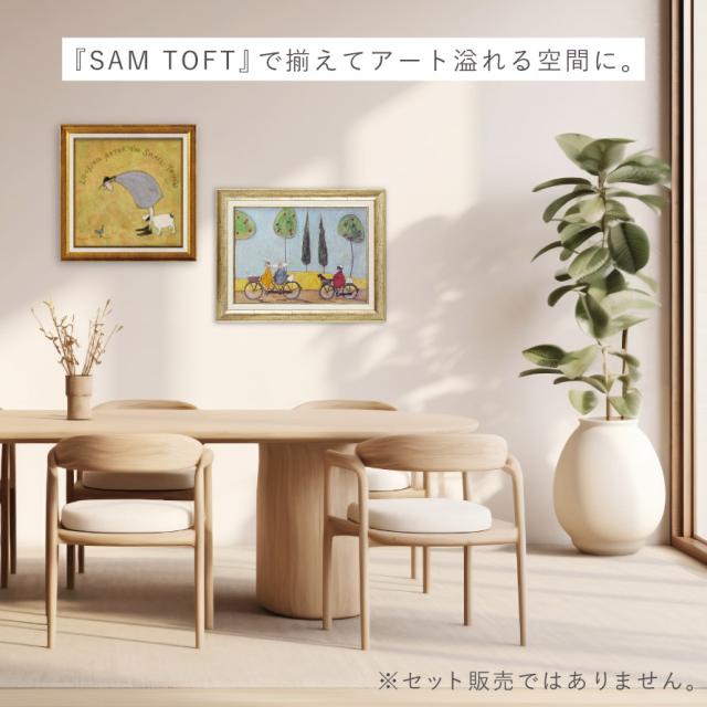 サムトフト 絵画 絵 アート 40.5×40.5cm 【小さなことからコツコツと】サム トフト Sam Toft アートパネル アートフレーム 北欧 壁掛け モダン 玄関 インテリア ゲル加工 日本製 インテリアパネル ウォールアート フレーム付き_8