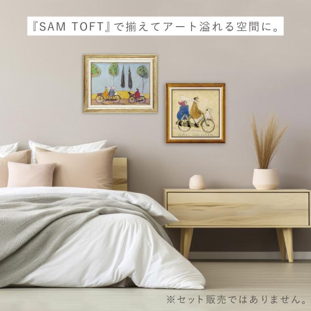 サムトフト 絵画 絵 アート 40.5×40.5cm 【サイドサドル】サム トフト Sam Toft アートパネル アートフレーム 北欧 壁掛け モダン 玄関 インテリア ゲル加工 日本製 インテリアパネル ウォールアート フレーム付き_8