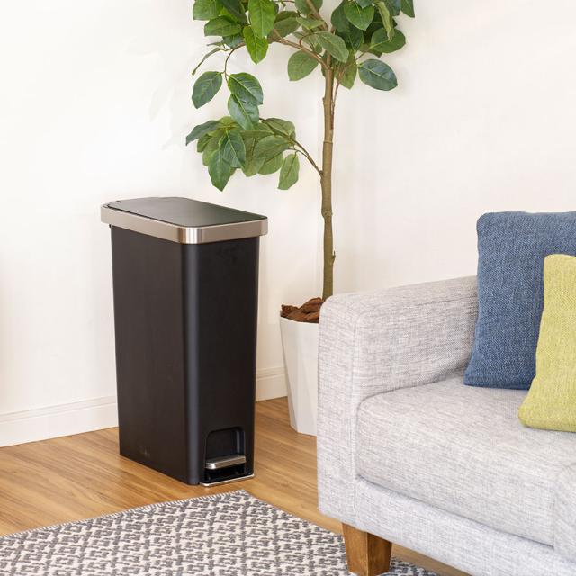 EKO ゴミ箱 40l ペダル ステンレス キッチン ごみ箱 大容量 ふた付き ステップビン おしゃれ スリム 静音 ハナスリムステップビン 40L メーカー直送_8