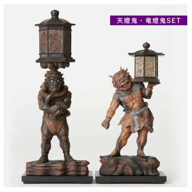 【年中無休】 天燈鬼 竜燈鬼 木造天燈鬼 竜燈鬼立像 鬼 オニ おに 像 置物 その他