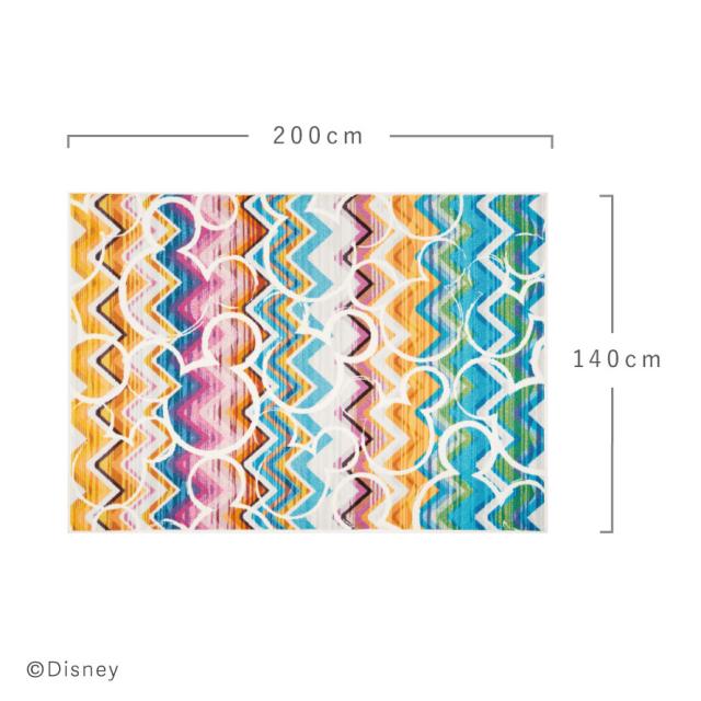 ディズニー ラグ 140×200cm Mickey ミッキー カラフルヘリンボーンラグ 床暖房・ホットカーペット対応 防炎 遊び毛防止 スミノエ SUMINOE メーカー直送 agesugi_snkの通販は