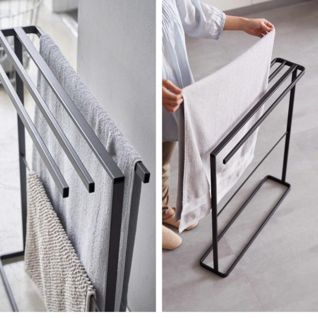 バスタオルハンガー タオルスタンド スリム バスタオル スタンド