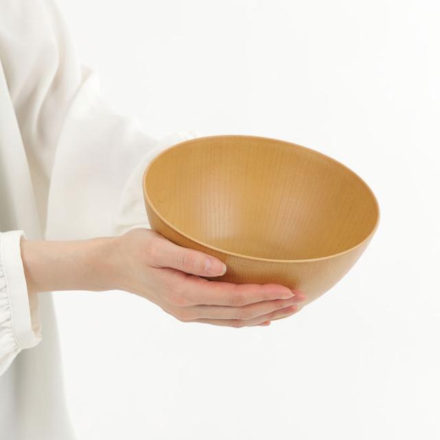サラダボウル 大きめ 木目調 18cm 食器 食洗機対応 電子レンジ対応