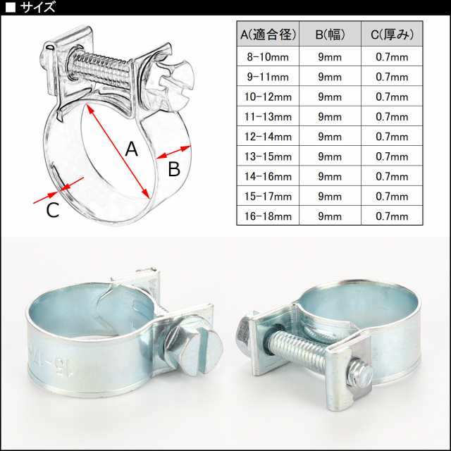 ホースバンド 9種類 135個 セット ケース入り ホースの固定に I 535の通販はau Pay マーケット オートパーツ専門店 Eale