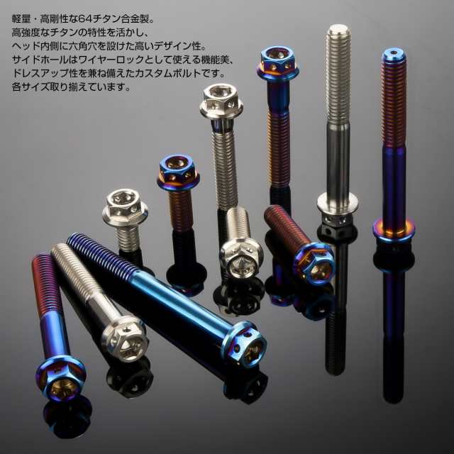 チタンボルト M6×15mm P1.0 六角ボルト 六角穴付き フランジ付き 焼きチタン風 デザイン JA726の通販はau PAY マーケット -  オートパーツ専門店 EALE