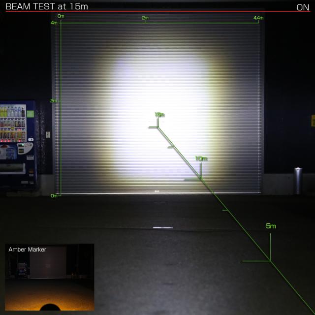 LED 作業灯 フォグライト 70W スポット Hi Lo アンバーマーカーライト付き ブラックインナー 12V 24V 防水 P-560_5