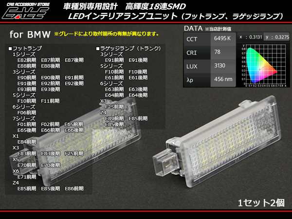 BMW LED カーテシランプ ルームランプ X1 E84 X3 E83/F25 X5 E70 X6 E71 Z4 E85/E89 R-126｜au  PAY マーケット