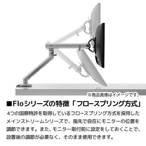 CBS(シービーエス) CBSFLOSILVER(シルバー) Flo Spring Technology 液晶モニターアームの通販は