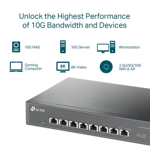 TP-Link(ティーピーリンク) TL-SX1008 8ポート 10G デスクトップ