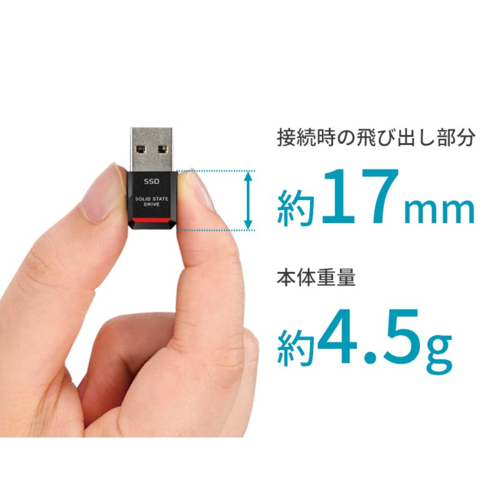 バッファロー(BUFFALO) SSD-PST1.0U3-BA コンパクトサイズSSD 1TB