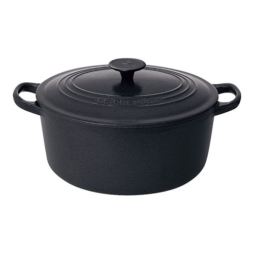 ル・クルーゼ(LE CREUSET) ココット･ロンド 26cmマットブラック