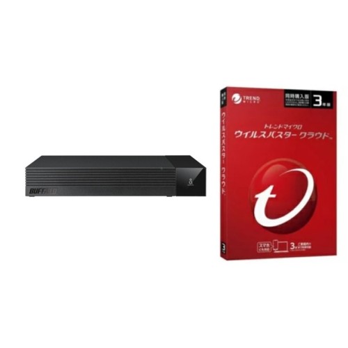 バッファロー(BUFFALO) HD-SQS8U3-A HDD 8TB + ウイルスバスター