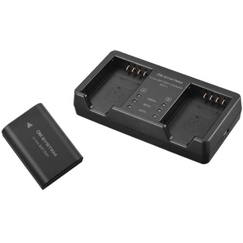 OM SYSTEM SBCX-1 リチウムイオン充電池とバッテリー充電器セットの通販は