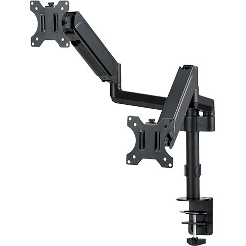 エレコム(ELECOM) DPA-DL06BK(ブラック) 17〜32インチサイズモニター対応 支柱付 ダブルモニターアームの通販は