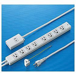 サンワサプライ TAP-MG3812N 抜け止めタップ 3ピン8個口 2mの通販は