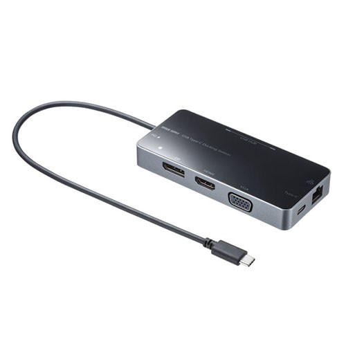 サンワサプライ USB-DKM2BK USB Type-C ドッキングステーション