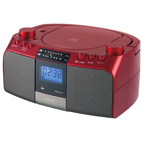 コイズミ(KOIZUMI) SAD-4705 R(レッド) CDラジオ ワイドFM対応の通販は