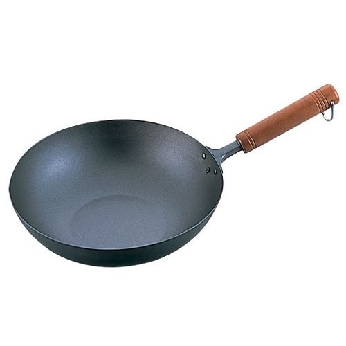 長谷元 純チタン 木柄いため鍋 30cmの通販は
