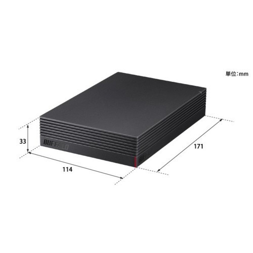 バッファロー(BUFFALO) HD-EDS8U3-BE パソコン&テレビ録画用 外付けHDD 8TB｜au PAY マーケット