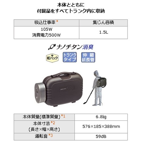 日本国産 日立(HITACHI) CV-G12CT 業務用掃除機 紙パック式