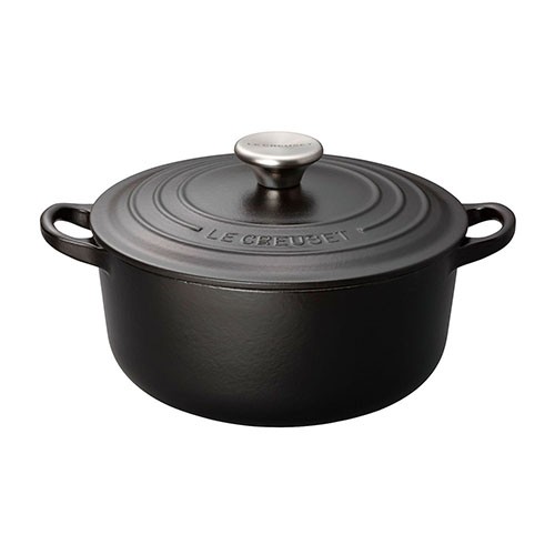 ル・クルーゼ(LE CREUSET) ココット･ロンド 22cmマットブラック