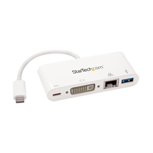 StarTech(スターテック) DKT30CDVPD USB-Cマルチポートアダプタ USB給電 DVI/GbE