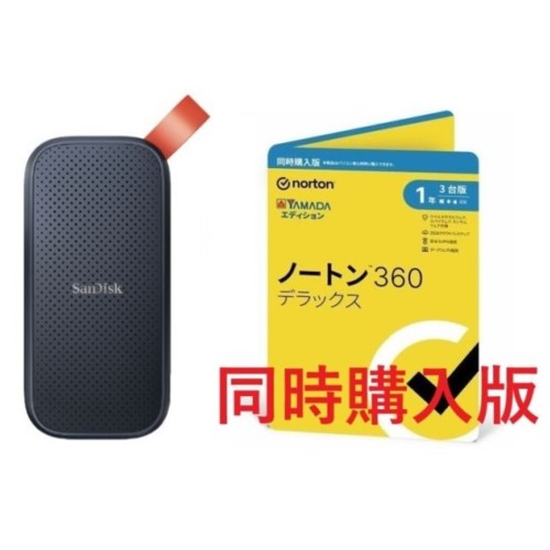 SanDisk(サンディスク) SDSSDE30-2T00-J27 ポータブルSSD 2TB ノートン ...