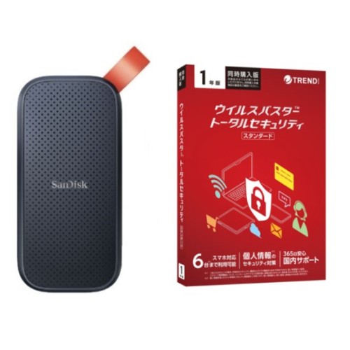 SDSSDE30-1T00-J27 ポータブルSSD 1TB ウイルスバスター