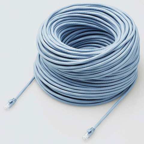 エレコム(ELECOM) LD-GPAT/BU80/RS(ブルー) Cat6A LANケーブル 80m