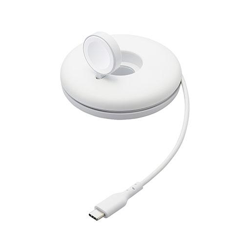 エレコム(ELECOM) MPA-AWSTCQWH(ホワイト) Apple Watch 充電器 ケーブル USB Type-C 1.2m 巻取タイプの通販は 5,455円